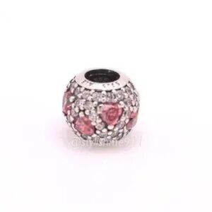 Elegant Silver and Pink Charm Bead